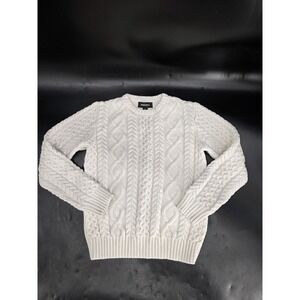 Nordstrom Kids Sweater Girls 8/10  Medium Cable Knit Crewneck Chunky Pullover